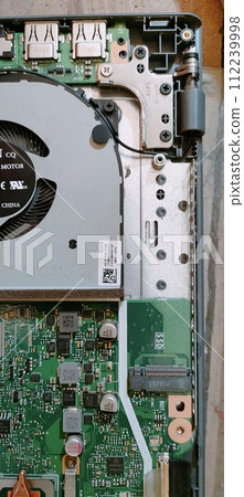 Laptop hardware being repaired 112239998