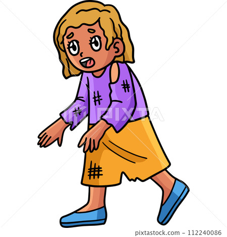 Child Walking Cartoon Colored Clipart Illustration Child Walking Cartoon Colored Clipart Illustration 112240086