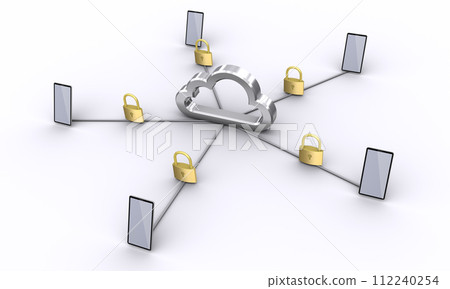 雲端網路安全圖像、智慧型手機和連接到雲端的密鑰 雲端網路安全圖像、智慧型手機和連接到雲端的密鑰 112240254