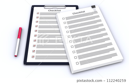 Completed and uncompleted checklists 112240259