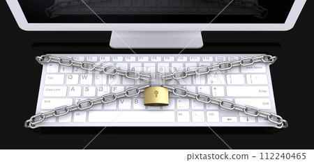 Seal the keyboard with a chain and padlock to prevent information leaks Seal the keyboard with a chain and padlock to prevent information leaks 112240465