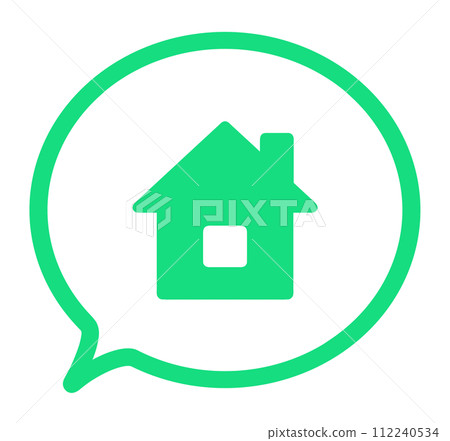 簡單的溫室標記和語音氣泡 簡單的溫室標記和語音氣泡 112240534