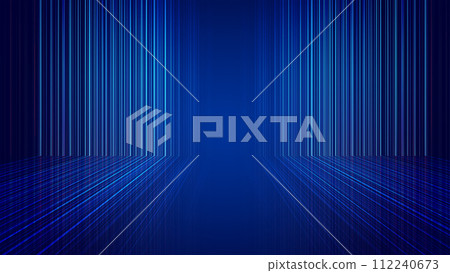 抽象延伸光纖線條空間網絡與科技空間場景 112240673