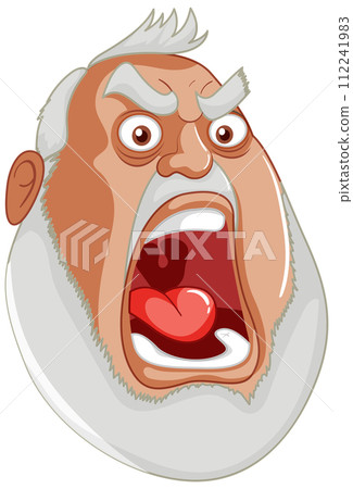 Angry Man Cartoon Expression Angry Man Cartoon Expression 112241983