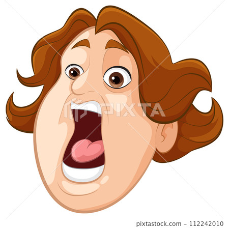 Surprised Woman Cartoon Expression 112242010