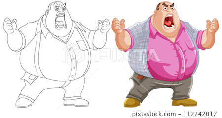 Angry Cartoon Man Before and After Coloring Angry Cartoon Man Before and After Coloring 112242017