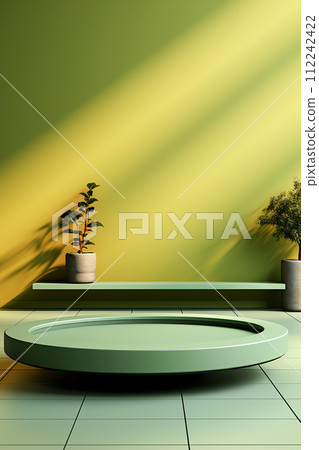 Poium Around Shape Dynamic Geometric Abstraction Vibrant Colors in Modern, Generative Ai 112242422