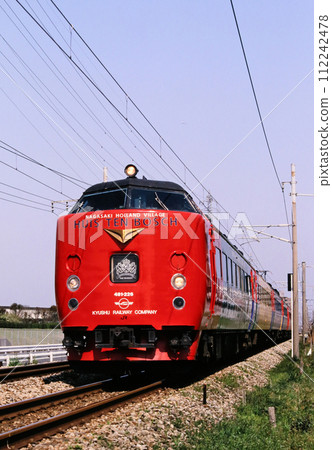 1999年485系列Huis Ten Bosch在鹿兒島本線天梅山站附近行駛 112242478