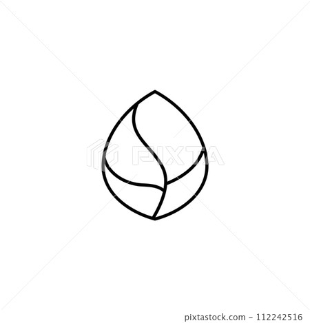 Leaf icon line design template isolated 112242516