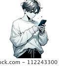 person using smartphone 112243300