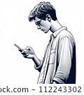 person using smartphone 112243302