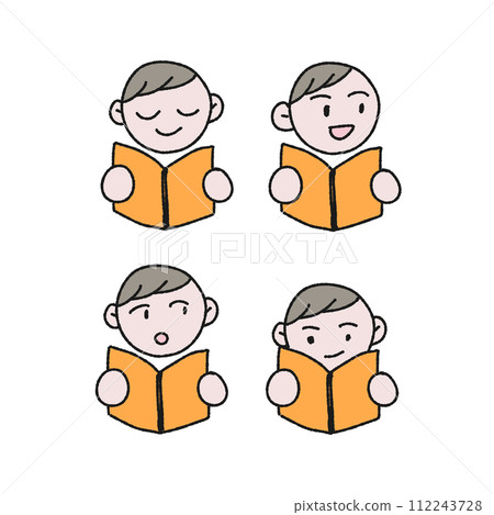 閱讀的人插畫素材 閱讀的人插畫素材 112243728