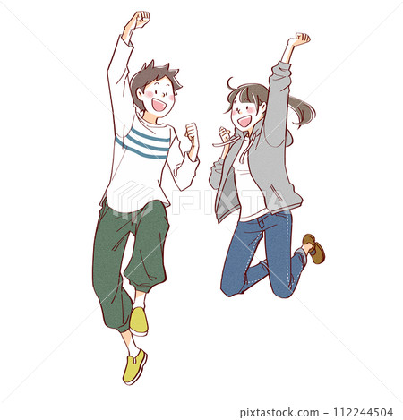 Boys and girls jump Boys and girls jump 112244504