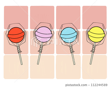 lollipop candy set 112244589