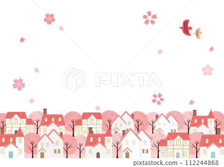 春天的城市景觀背景圖 春天的城市景觀背景圖 112244868
