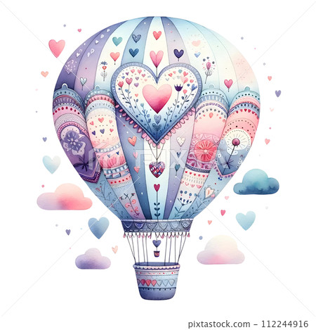 composition with hot air balloons 112244916