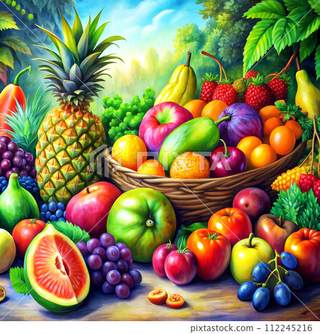 variety of fresh fruit 112245216