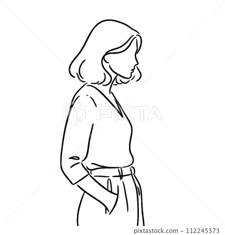 Female line art 112245373