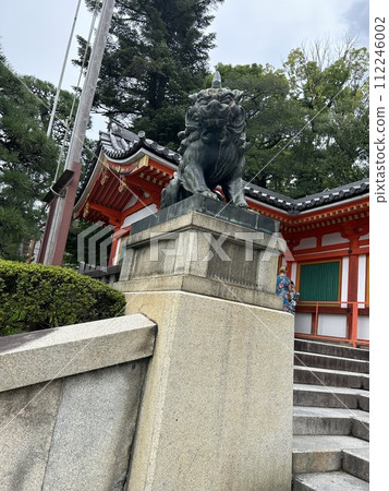 這是來自京都祗園八坂神社的一隻有角的守護犬Un。 這是來自京都祗園八坂神社的一隻有角的守護犬Un。 112246002