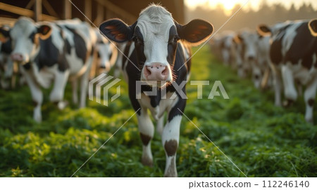 herd of cows farm landscape herd of cows farm landscape 112246140
