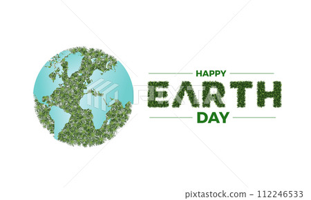 Earth Day Celebrated every year of April 22, Vector banner, flyer, poster and social medial template design. 112246533