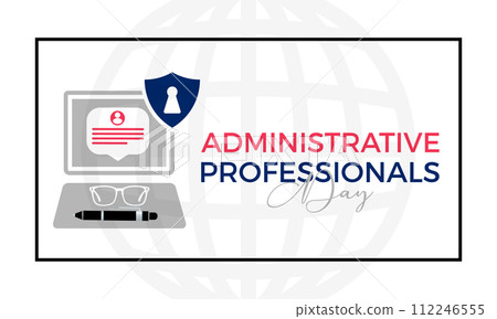 National Administrative Professionals Day celebrated every year of April 24, Vector banner, flyer, poster and social medial template design. National Administrative Professionals Day celebrated every year of April 24, Vector banner, flyer, poster and social medial template design. 112246555