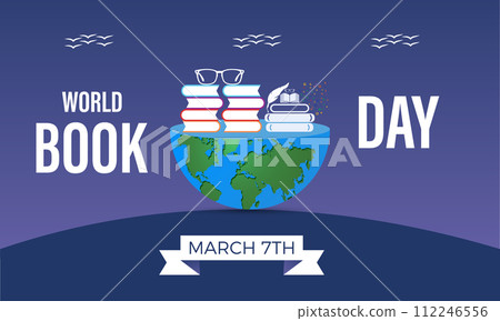 World Book Day celebrated every year of April 23, Vector banner, flyer, poster and social medial template design. World Book Day celebrated every year of April 23, Vector banner, flyer, poster and social medial template design. 112246556