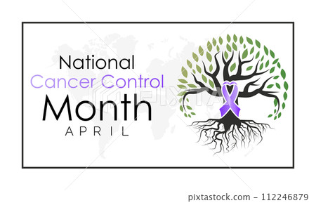 National Cancer Control Month Observed every year of April, Vector banner, flyer, poster and social medial template design. National Cancer Control Month Observed every year of April, Vector banner, flyer, poster and social medial template design. 112246879