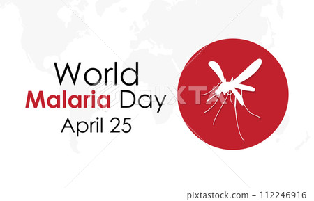 World Malaria Day Observed every year of April 25, Vector banner, flyer, poster and social medial template design. 112246916