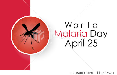 World Malaria Day Observed every year of April 25, Vector banner, flyer, poster and social medial template design. World Malaria Day Observed every year of April 25, Vector banner, flyer, poster and social medial template design. 112246923