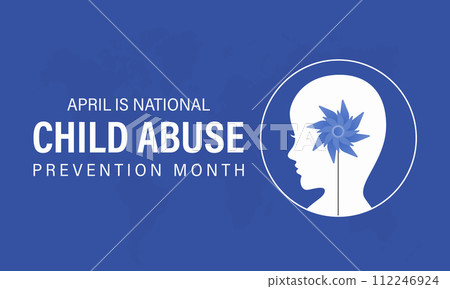 National Child Abuse Prevention Month Observed every year of April, Vector banner, flyer, poster and social medial template design. 112246924