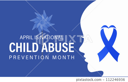 National Child Abuse Prevention Month Observed every year of April, Vector banner, flyer, poster and social medial template design. National Child Abuse Prevention Month Observed every year of April, Vector banner, flyer, poster and social medial template design. 112246936
