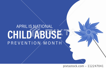 National Child Abuse Prevention Month Observed every year of April, Vector banner, flyer, poster and social medial template design. National Child Abuse Prevention Month Observed every year of April, Vector banner, flyer, poster and social medial template design. 112247041