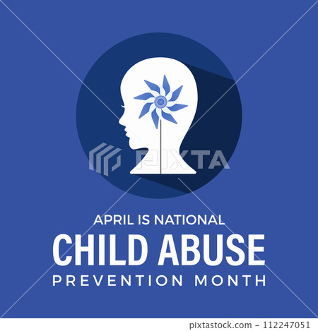 National Child Abuse Prevention Month Observed every year of April, Vector banner, flyer, poster and social medial template design. 112247051