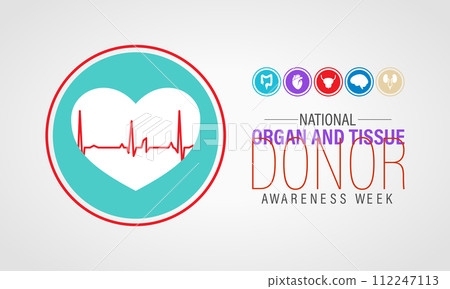 National Organ and Tissue Donor Awareness Week Observed every year of April 21-27th, Vector banner, flyer, poster and social medial template design. National Organ and Tissue Donor Awareness Week Observed every year of April 21-27th, Vector banner, flyer, poster and social medial template design. 112247113