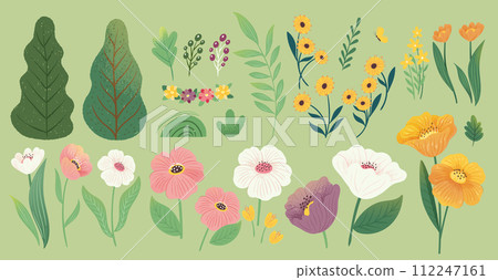Floral element set Floral element set 112247161