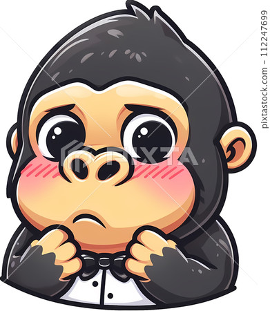 害羞的大猩猩背景透明 112247699