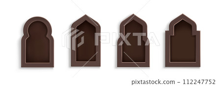 Ramadan shape windows set 112247752