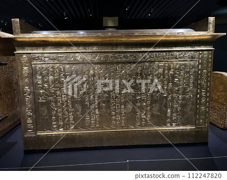 古埃及棺材的複製品。 古埃及棺材的複製品。 112247820