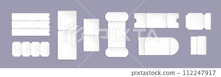 Ticket or coupon mockup for travel 112247917