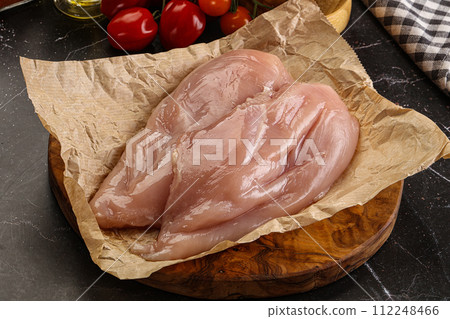 Raw chicken breast fillet for cooking Raw chicken breast fillet for cooking 112248466