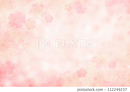 Japanese style background of spring cherry blossoms Japanese style background of spring cherry blossoms 112249237