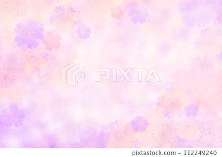 Spring cherry blossom Japanese style background (purple) 112249240