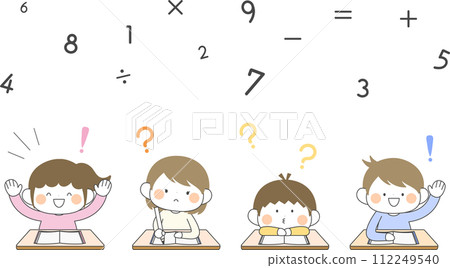 Illustration of children studying 112249540