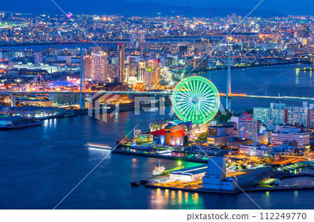 大阪咲島政府大樓宇宙塔展望台的夜景 112249770