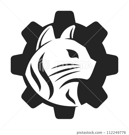 Cat Logo template Isolated. Brand Identity. Icon Abstract Vector graphic 112249776