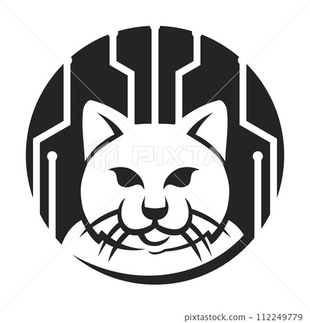 Cat Logo template Isolated. Brand Identity. Icon Abstract Vector graphic Cat Logo template Isolated. Brand Identity. Icon Abstract Vector graphic 112249779