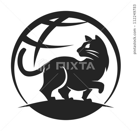 Cat Logo template Isolated. Brand Identity. Icon Abstract Vector graphic 112249783