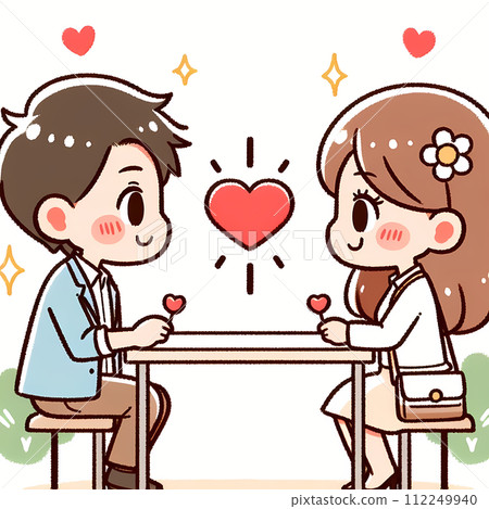 一個男人和一個相愛的女人的插圖 一個男人和一個相愛的女人的插圖 112249940