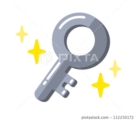 銀鑰匙插畫素材_Silver_Glitter 銀鑰匙插畫素材_Silver_Glitter 112250172